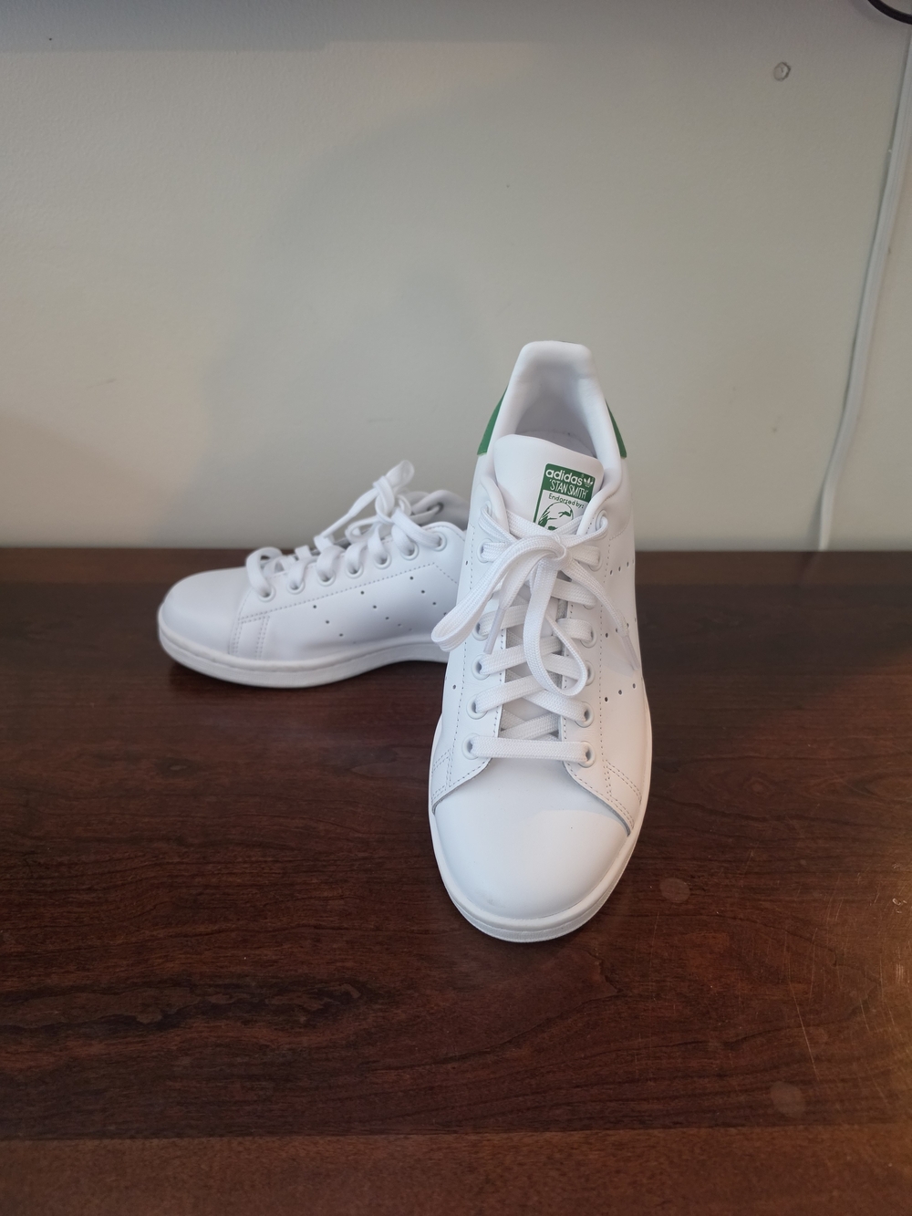 Adidas Men’s White Leather Sneakers Stan Smith Green / White